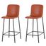 7 Kit 2 Banquetas Altas Celeste Rivatti 98cm -Altura- Em Poliuretano Marrom e Base em Aco Pintada a Po